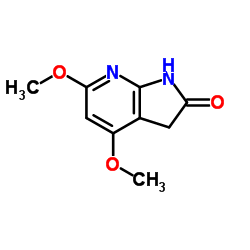 4,6-Dimethoxy-1,3-dihydro-2H-pyrrolo[2,3-b]pyridin-2-one结构式