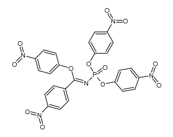 [4-nitro-α-(4-nitro-phenoxy)-benzyliden]-amidophosphoric acid bis-(4-nitro-phenyl ester)结构式