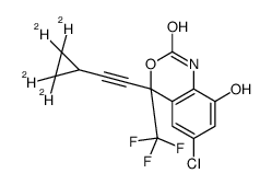 (4S)-6-chloro-8-hydroxy-4-[2-(2,2,3,3-tetradeuteriocyclopropyl)ethynyl]-4-(trifluoromethyl)-1H-3,1-benzoxazin-2-one结构式