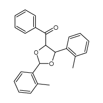 2,4-bis(2-methylphenyl)-5-benzoyl-1,3-dioxolane结构式