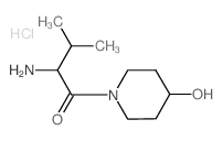 2-Amino-1-(4-hydroxy-1-piperidinyl)-3-methyl-1-butanone hydrochloride结构式