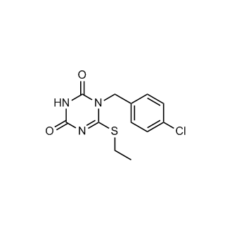 1-(4-Chlorobenzyl)-6-(ethylthio)-1,3,5-triazine-2,4(1H,3H)-dione structure