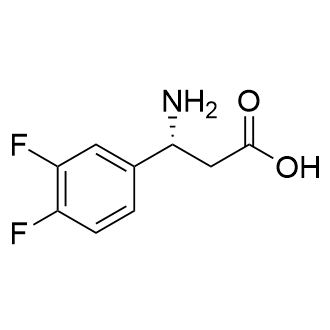 (βR)-β-Amino-3,4-difluorobenzenepropanoic acid Structure