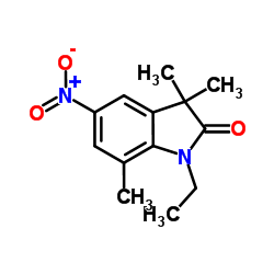 1-Ethyl-3,3,7-trimethyl-5-nitro-1,3-dihydro-2H-indol-2-one Structure