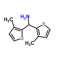 Bis(3-methylthiophen-2-yl)methanamine structure