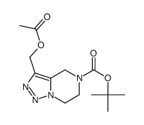 (5-boc-4,5,6,7-tetrahydro-[1,2,3]triazolo[1,5-a]pyrazin-3-yl)methyl acetate结构式