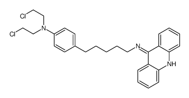 N-[5-[4-[bis(2-chloroethyl)amino]phenyl]pentyl]acridin-9-amine Structure
