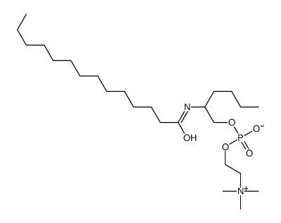 2-tetradecanoylaminohexanol-1-phosphocholine Structure