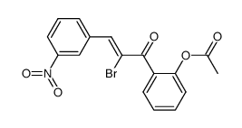 (Z)-2-(2-bromo-3-(3-nitrophenyl)acryloyl)phenyl acetate Structure