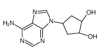 (1S,2S)-4-(6-aminopurin-9-yl)cyclopentane-1,2-diol Structure