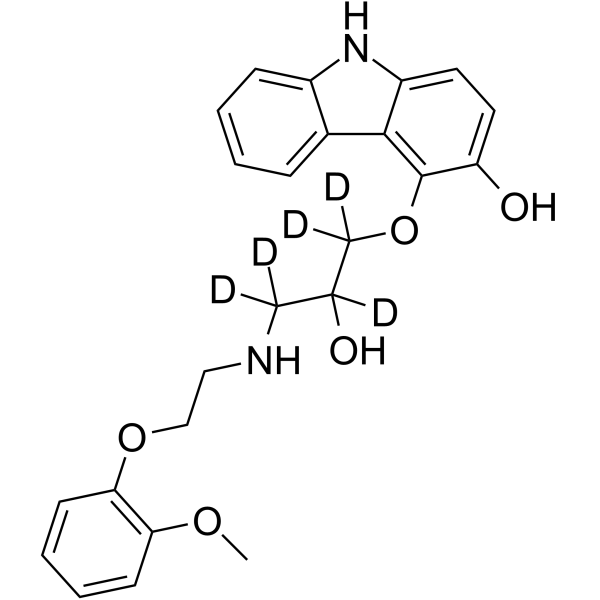 3-Hydroxy Carvedilol-d5结构式