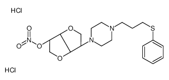 [(3S,3aR,6S,6aS)-3-[4-(3-phenylsulfanylpropyl)piperazin-1-yl]-2,3,3a,5,6,6a-hexahydrofuro[3,2-b]furan-6-yl] nitrate,dihydrochloride Structure