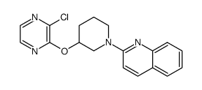 2-(3-((3-chloropyrazin-2-yl)oxy)piperidin-1-yl)quinoline Structure