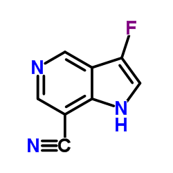 3-Fluoro-1H-pyrrolo[3,2-c]pyridine-7-carbonitrile结构式