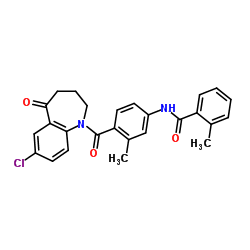 N-[4-[(7-Chloro-2,3,4,5-tetrahydro-5-oxo-1H-1-benzazepin-1-yl)carbonyl]-3-methylphenyl]-2-methylbenzamide Structure