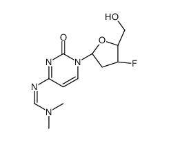 N'-[1-[(2R,4S,5R)-4-fluoro-5-(hydroxymethyl)oxolan-2-yl]-2-oxopyrimidin-4-yl]-N,N-dimethylmethanimidamide结构式