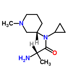 N-Cyclopropyl-N-[(3S)-1-methyl-3-piperidinyl]alaninamide结构式