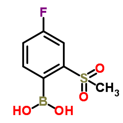 [4-Fluoro-2-(methylsulfonyl)phenyl]boronic acid结构式