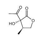 2(3H)-Furanone, 3-acetyldihydro-3-hydroxy-4-methyl-, (3R-trans)- (9CI)结构式