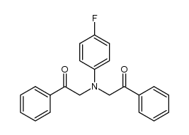 2,2'-((4-fluorophenyl)azanediyl)bis(1-phenylethanone)结构式