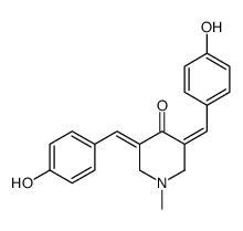 3,5-bis[(4-hydroxyphenyl)methylidene]-1-methylpiperidin-4-one Structure
