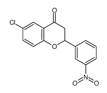 6-chloro-2-(3-nitrophenyl)-2,3-dihydrochromen-4-one Structure