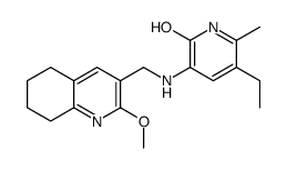 5-ethyl-3-[(2-methoxy-5,6,7,8-tetrahydroquinolin-3-yl)methylamino]-6-methyl-1H-pyridin-2-one结构式