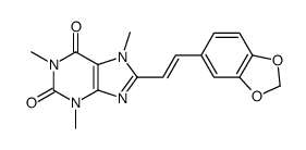 8-[(E)-2-(1,3-Benzodioxol-5-yl)vinyl]-1,3,7-trimethyl-3,7-dihydro -1H-purine-2,6-dione结构式