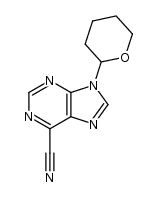 6-cyano-9-(tetrahydropyran-2-yl)purine Structure