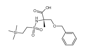 (S)-3-(benzyloxy)-2-methyl-2-(2-(trimethylsilyl)ethylsulfonamido)propanoic acid Structure