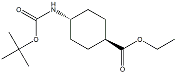 trans ethyl 4-((tert-butoxycarbonyl)aMino)cyclohexanecarboxylate结构式