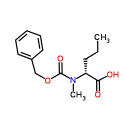 N-[(Benzyloxy)carbonyl]-N-methyl-D-norvaline结构式