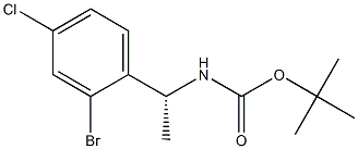 (R)-tert-Butyl (1-(2-bromo-4-chlorophenyl)ethyl)carbamate structure
