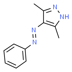 (E)-3,5-dimethyl-4-(phenyldiazenyl)-1H-pyrazole Structure