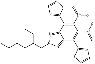 2-(2-ethylhexyl)-5,6-dinitro-4,7-di(thiophen-2-yl)-2H-benzo[d][1,2,3]triazole structure