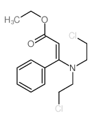 2-Propenoic acid,3-[bis(2-chloroethyl)amino]-3-phenyl-, ethyl ester结构式