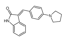 3-[(4-pyrrolidin-1-ylphenyl)methylidene]-1H-indol-2-one结构式