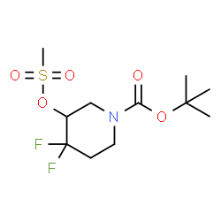 tert-butyl 4,4-difluoro-3-((methylsulfonyl)oxy)piperidine-1-carboxylate结构式