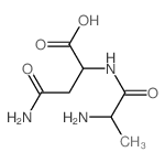 2-(2-aminopropanoylamino)-3-carbamoyl-propanoic acid结构式