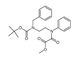methyl 2-((2-(benzyl(tert-butoxycarbonyl)amino)ethyl)(phenyl)amino)-2-oxoacetate结构式