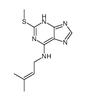 N-(3-methylbut-2-enyl)-2-methylsulfanyl-7H-purin-6-amine Structure