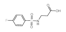 3-(4-FLUOROPHENYLSULFONAMIDO)PROPANOIC ACID结构式