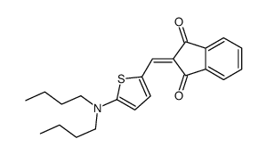 2-[[5-(DIBUTYLAMINO)-2-THIENYL]METHYLENE]-1H-INDENE-1,3(2H)-DIONE structure