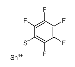 Tetrakis-(perfluorthiophenolato)-zinn (IV)结构式