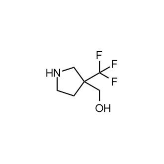 (3-(三氟甲基)吡咯烷-3-基)甲醇结构式