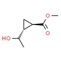 Cyclopropanecarboxylic acid, 2-(1-hydroxyethyl)-, methyl ester, (1R,2R)-rel-结构式