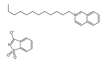 1,1-dioxo-1,2-benzothiazol-3-olate,2-dodecylisoquinolin-2-ium Structure