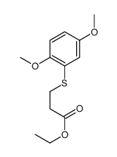 ETHYL 3-[(2,5-DIMETHOXYPHENYL)THIO]PROPANOATE结构式