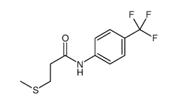 3-methylsulfanyl-N-[4-(trifluoromethyl)phenyl]propanamide结构式