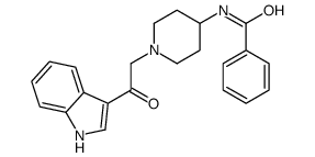 N-[1-[2-(1H-indol-3-yl)-2-oxoethyl]piperidin-4-yl]benzamide结构式